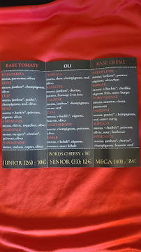 Menu du LA CASA DES PIZZAS( 100%certifié hallal) à Sérignan