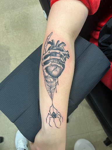 Explore color flower tattoo ideas, creative tattoo ideas in Eden, available at Slicks Tattoo Studio