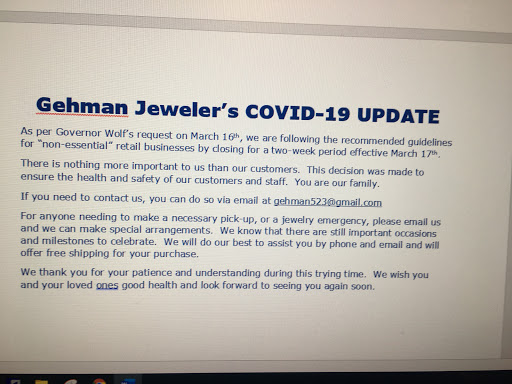 Jeweler «Gehman Jewelers», reviews and photos, 463 N Reading Rd, Ephrata, PA 17522, USA
