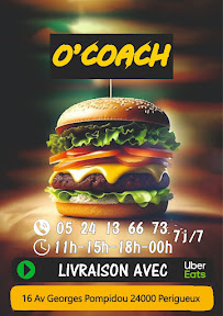 Restaurant halal O'Coach Restauration rapide à Périgueux (la carte)
