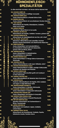 Taj Mahal indische Restaurant à Traunreut menu