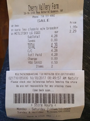 Supermarket «CHERRY VALLEY FARM SUPERMARKET», reviews and photos, 2016 21st Ave, Long Island City, NY 11105, USA