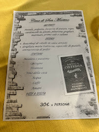 Carte du Antica Osteria - Ristorante - Pizzeria - Braceria - Cucina Salentina à Copertino