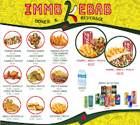 Carte du I M M B KEBAB à San Sperate