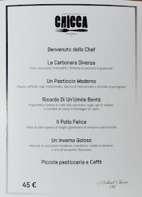 Menu du Chicca Home Restaurant à Laghetto