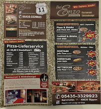 Menu du Pizzeria bei Enzo à Bippen