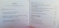 La Réserve Rimbaud à Montpellier menu