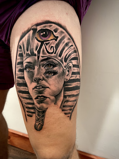 Explore playstation tattoo ideas, creative tattoo ideas in Danville, available at BarbedWire Ink Tattoos