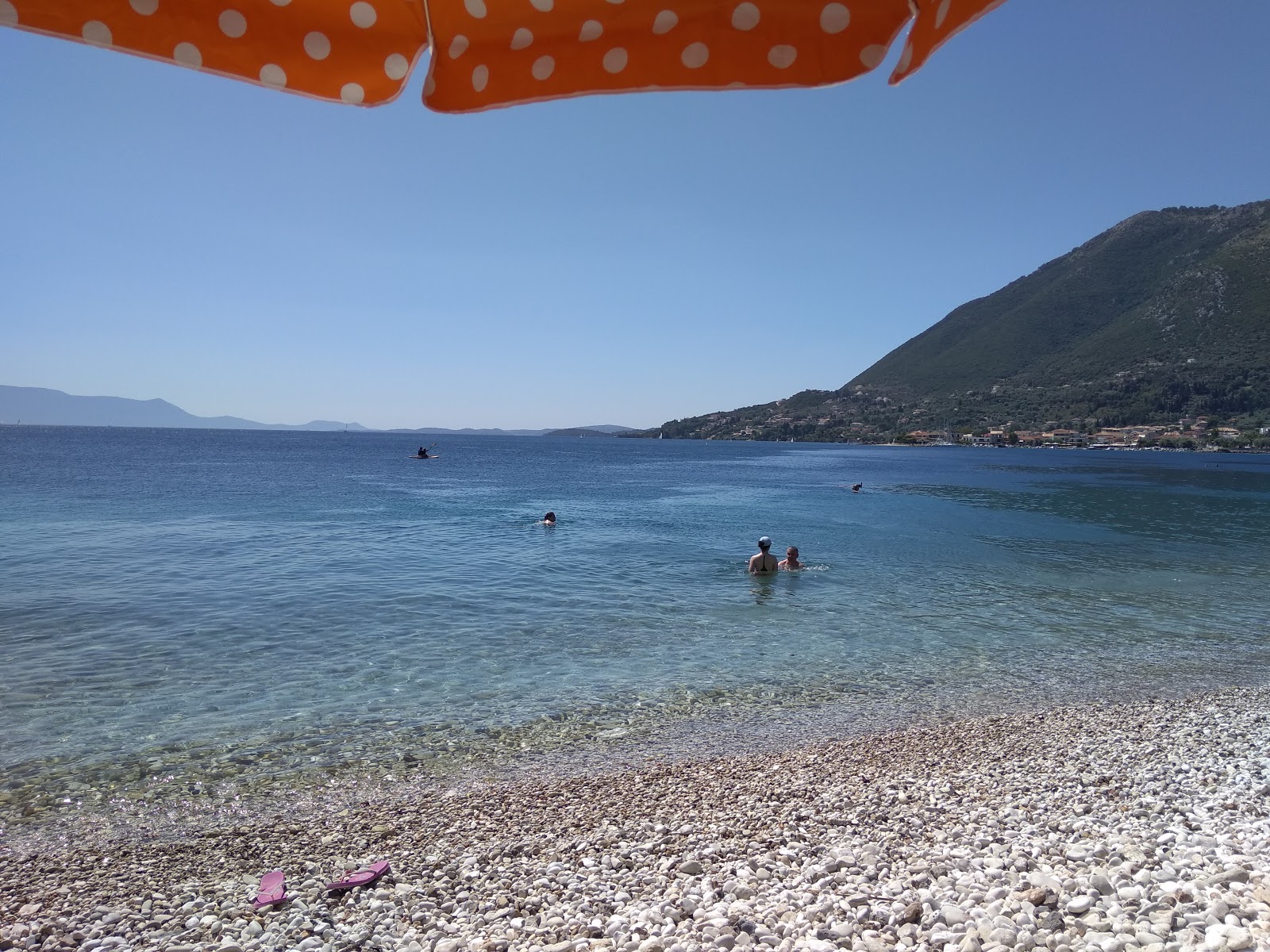 Foto van Nikiana beach gelegen in een natuurlijk gebied