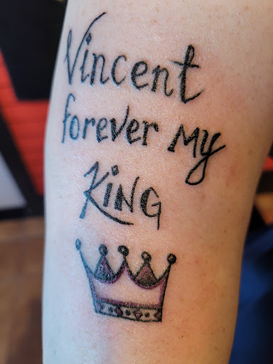 Explore gf name tattoo ideas, creative tattoo ideas in Minocqua, available at Walking Arts Tattoos