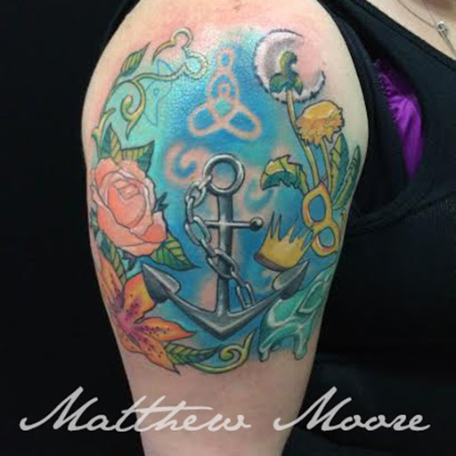 Explore kiss lip tattoo ideas, creative tattoo ideas in Ponchatoula, available at Rougarou Collective Tattoo Shop