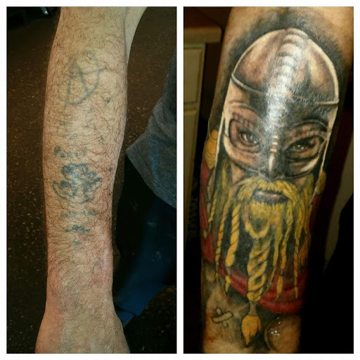 Explore banksy tattoo ideas, creative tattoo ideas in Louisville, available at TRUTHS TATTOOS