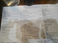 Montebello's Steakhouse à Fontainebleau menu