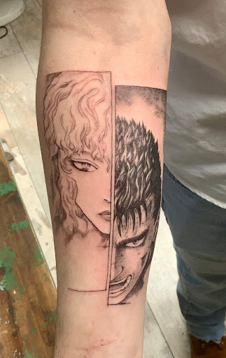 Explore puppy tattoo ideas, creative tattoo ideas in Des Moines, available at Skin Kitchen Tattoo