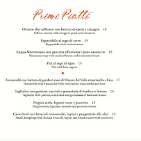 Carte du Ristorantino del Castello Ristorante Bracciano à Bracciano