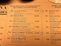 Taberna dos Fernandes à Porto menu