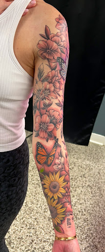 Explore blacked out tattoo ideas, creative tattoo ideas in Sanford, available at Luv Ink