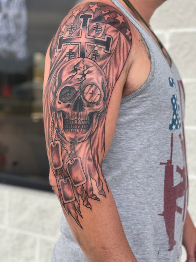 Explore eminem tattoo ideas, creative tattoo ideas in Holly Ridge, available at Evolution Tattoo Studio