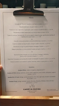 Carte du Caffè in Cucina à Villorba