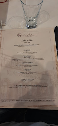 Zi’ Caterina à Pompei menu