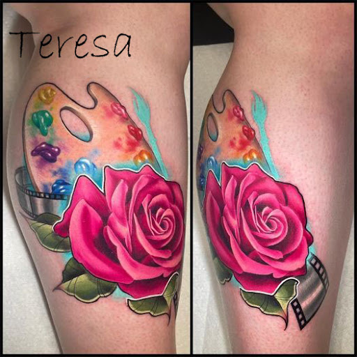 Explore blackout tattoo ideas, creative tattoo ideas in Sanford, available at Venom Ink Tattoo