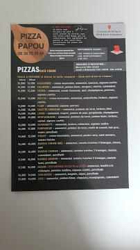 Menu / carte de Atout Pizz Steph & Matt à Arnac-Pompadour