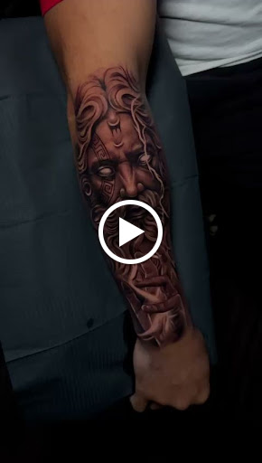 Explore chinese character tattoo ideas, creative tattoo ideas in Corona, available at Crop Circles Tattoo Studio