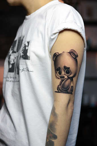 Explore tengen uzui tattoo ideas, creative tattoo ideas in Brooklyn, available at Don Vano by the Verrazzano