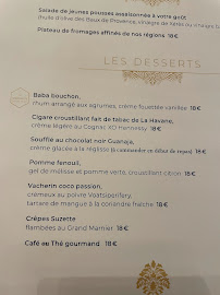 Le Train Bleu à Paris menu