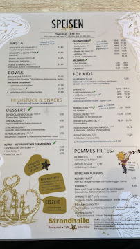 Strandhalle Juist à Juist menu