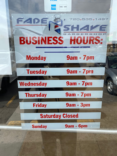 Barber Shop «Fade And Shave Barber Shop», reviews and photos, 1161 S Peoria St, Aurora, CO 80012, USA