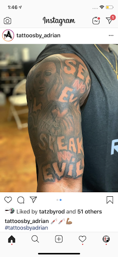 Explore lightning tattoo ideas, creative tattoo ideas in Hammond, available at Famous Ink, Inc.