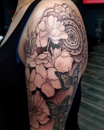 Explore outline tattoo ideas for guys, creative tattoo ideas in Anchorage, available at SDITATTOO, LLC