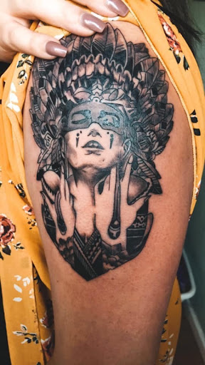 Explore breast cancer ribbon tattoo ideas, creative tattoo ideas in Williamsburg, available at Relentless Ink