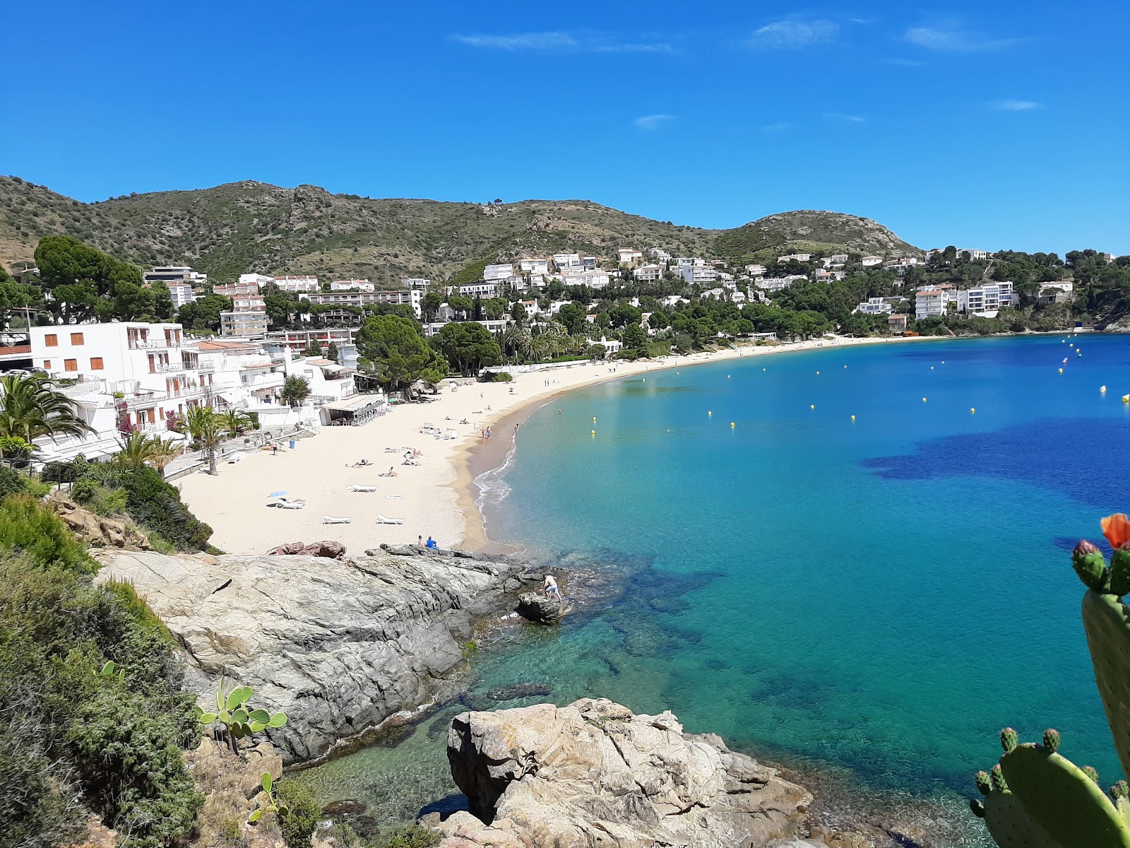 Fotografija Plaža Almadrava z svetel fin pesek površino