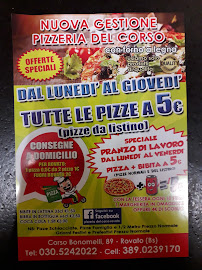 Menu du Pizzeria D'asporto Del Corso à Rovato