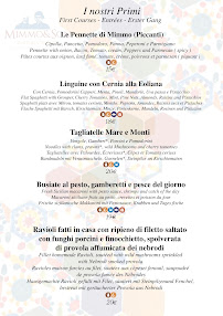 Menu du Trattoria Tiramisù Restaurant in Taormina à Taormina