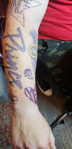 Explore black and red tattoo ideas, creative tattoo ideas in Dayton, available at Truth and Triumph Tattoo