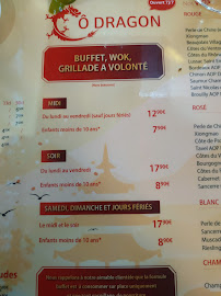 Ô DRAGON à Saint-Étienne menu