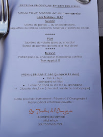 Restaurant Les Jardins de l'Orangeraie à Roquebrune-sur-Argens (le menu)
