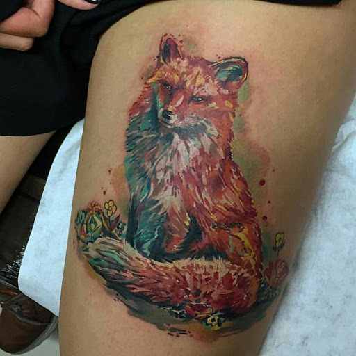 Explore good omens tattoo ideas, creative tattoo ideas in Fort Wayne, available at Grade A Tattoos and Body Piercing