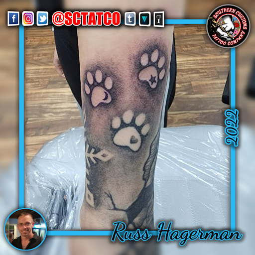 Explore butterfly sleeve tattoo ideas, creative tattoo ideas in Fayetteville, available at Southern Customs Tattoo Company