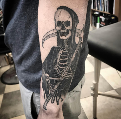 Explore twilight tattoo ideas, creative tattoo ideas in Denver, available at Think Tank Tattoo