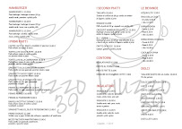 Menu / carte de Ristorante Liuzzo 39 à Ferrara