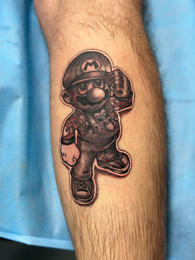 Explore dog tattoo ideas for females, creative tattoo ideas in San Marcos, available at FROSTY TATTOO STUDIO