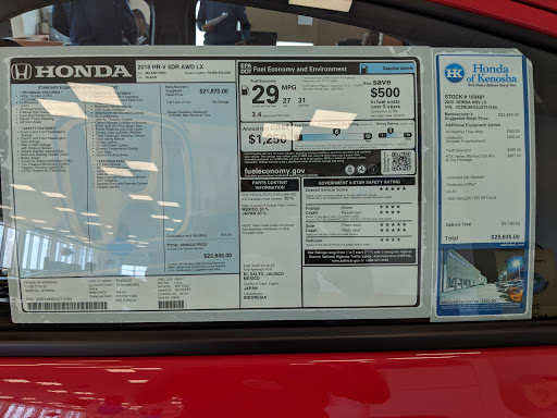 Honda Dealer «Honda of Kenosha», reviews and photos, 12180 77th St, Bristol, WI 53104, USA