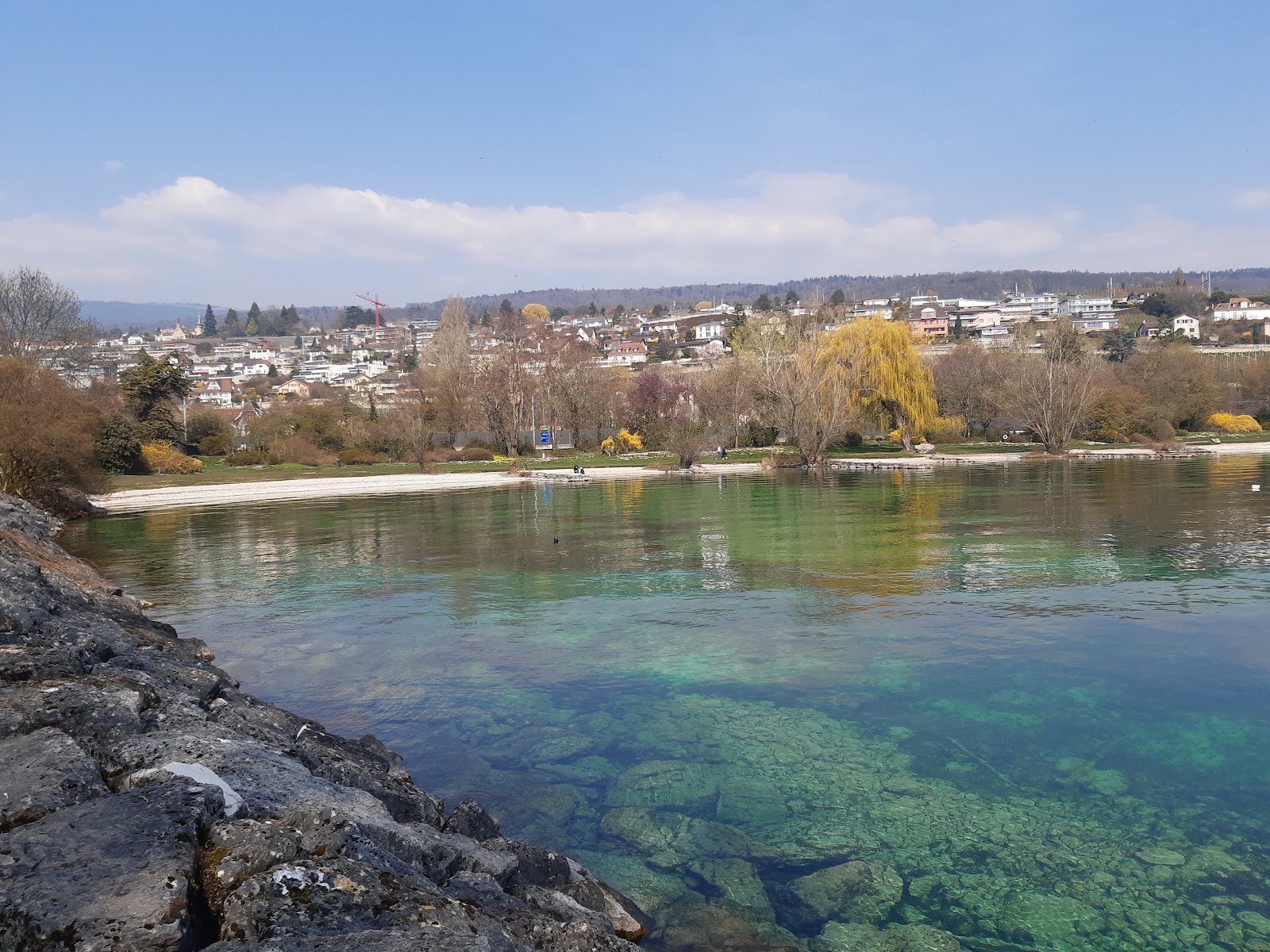 Plage d'Auvernier'in fotoğrafı - rahatlamayı sevenler arasında popüler bir yer