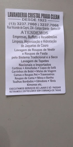 Logo da empresa - Lavanderia Cristal da Praia