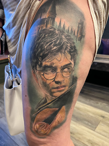 Explore name tattoos on arm ideas, creative tattoo ideas in Amsterdam, available at Flat Out Tattoo Co. Lucas Miller