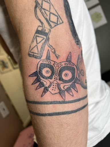 Explore deceased dog tattoo ideas, creative tattoo ideas in Harrisonburg, available at Liberty Street Tattoos